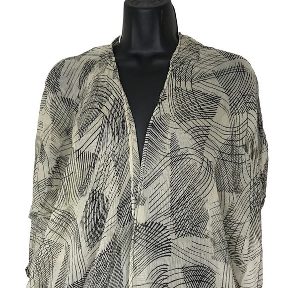 WINTER Kate !00% Vintage Silk Kimono Style Oversized Size XS - Picture 2 of 6